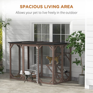 71"L Catio Outdoor Cat Enclosure, Indoor Cat Cage, Pet House, Small Animal Hutch for 1-2 Rabbit, Kitten – view 6