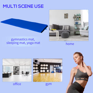 Soozier 4'x10'x2" Folding Gymnastics Tumbling Mat, Exercise Mat with Carrying Handles for Yoga, MMA, Martial Arts, Dark