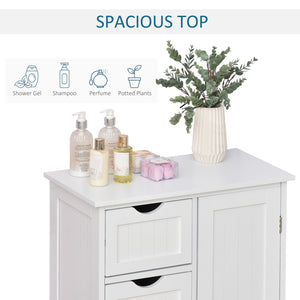 Bathroom Storage Cabinet, Floor Cabinet with Adjustable Shelf and 4 Drawers, Side Cabinet for Washroom – view 6