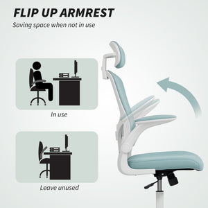Ergonomic Office Chair, Mesh Desk Chair with Adjustable Headrest, Lumbar Support and Height – view 27