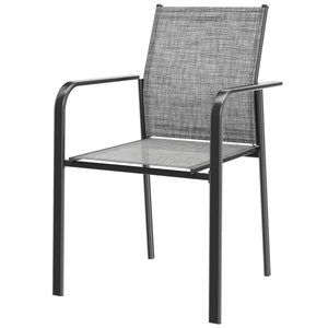 Stackable Patio Chairs Set of 4, Outdoor Dining Chairs with 20" Deep Seat, All Weather Breathable Mesh – view 8