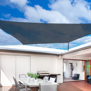 10ft x10ft Square Canopy Sun Sail Shade Garden Cover UV Protector Outdoor Patio Lawn Shelter with Carrying Bag Grey