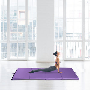 Soozier 4'x10'x2" Folding Gymnastics Tumbling Mat, Exercise Mat with Carrying Handles for Yoga, MMA, Martial Arts