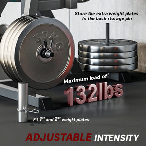 Soozier Leg Extension Machine Adjustable Leg Extension and Curl Machine with Plate Loaded for Leg Extension