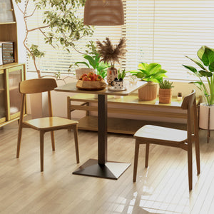 28" Square Dining Table, Modern Dining Room Table with Steel Base, Space Saving Small Kitchen Table – view 7