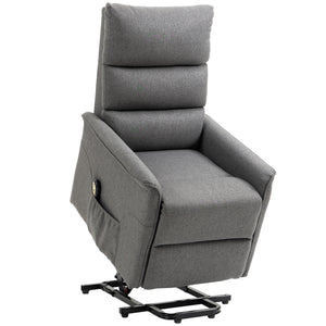 Lift Chair for Elderly, Power Chair Recliner with Remote Control, Side Pockets for Living Room, Blue – view 8