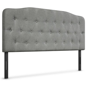 Queen Upholstered Headboard with Adjustable Heights-Light Gray view 9