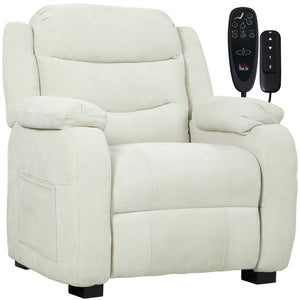 Massage Recliner Chair, Power Recliner with Quiet Brushless Motor, Remote, Pockets, 2 Memory Positions