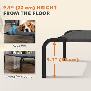 Elevated Dog Bed, Outdoor Dog Cot, Raised Dog Bed for Large Dogs with Breathable Mesh, Beige – view 10