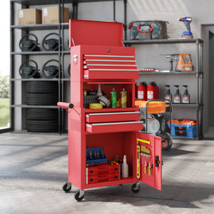 Large Tool Cabinet, 3-in-1 Rolling Tool Chest, Detachable Tool Storage Organizer with 6 Drawers and – view 14