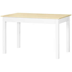 Kitchen Table, Dining Table for 4 to 6 People, 46.9" W x 27.6" D x 29.5" H, Oak