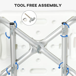 Adjustable Shower Chair with Arms and Back, Bath Chair with Regular Seat – view 6