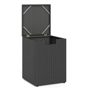 Rattan Propane Tank Cover Patio Hideaway Tank Side Table-Black view 6