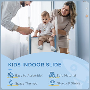 Qaba Toddler Slide Indoor for Kids 1.5-3 Years Old, Space Theme Climber Slide Playset