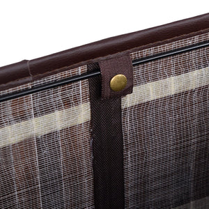 Rectangle Bamboo Hamper Laundry Basket Washing Cloth Bin Storage Bag Lid-Brown view 5