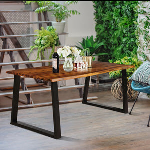 Rectangular Acacia Wood Dining Table view 2