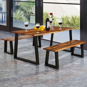 Rectangular Acacia Wood Dining Table view 6