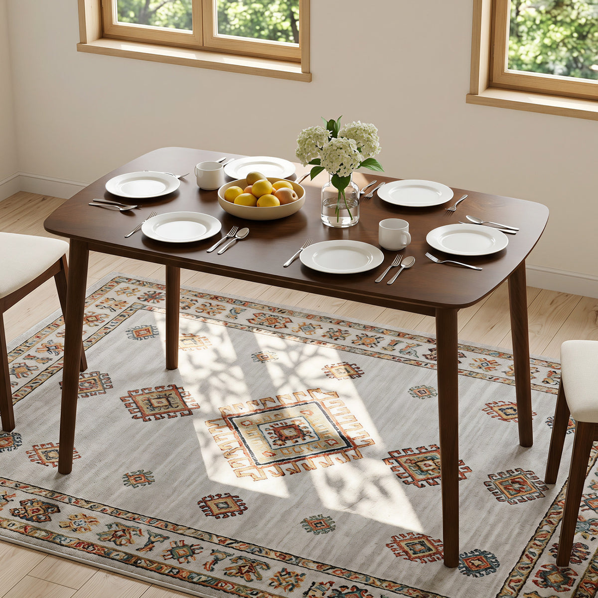 Rectangular Kitchen Table for Living Room Breakfast Nook-Coffee view 2