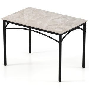 Rectangular Modern Sintered Stone Dining Table for 4 People-Grey view 4