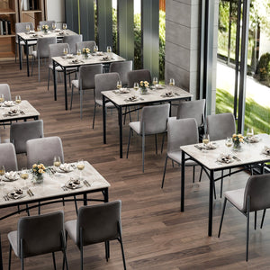 Rectangular Modern Sintered Stone Dining Table for 4 People-Grey view 6