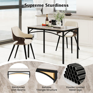 Rectangular Modern Sintered Stone Dining Table for 4 People-Grey view 7