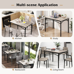 Rectangular Modern Sintered Stone Dining Table for 4 People-Grey view 9