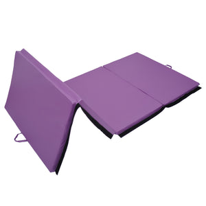 Soozier 4'x10'x2" Folding Gymnastics Tumbling Mat, Exercise Mat with Carrying Handles for Yoga, MMA, Martial Arts, Dark