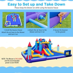 Rocket Theme Inflatable Water Slide Park view 6