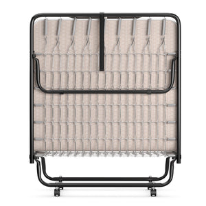 Rollaway Guest Bed with Sturdy Steel Frame and Memory Foam Mattress Made in Italy-Beige view 8