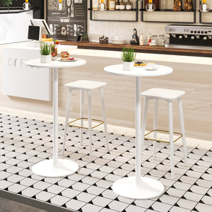 Round Bistro Table 40 Inch Bar Height Tall Coffee Cocktail Table-Set of 1 view 2