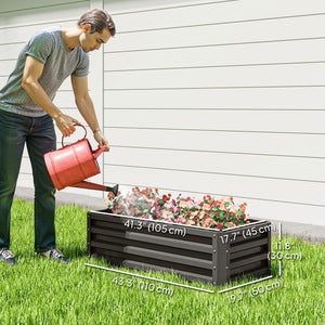 Galvanized Raised Garden Beds, Outdoor Planter Box, Set of 2, for Flowers, Herbs and Vegetables, Black – view 9