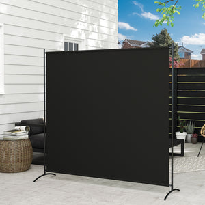 Single Panel Room Divider, UV30+ Privacy Screen, Indoor Outdoor Privacy Panel with Stable Base, Beige – view 13