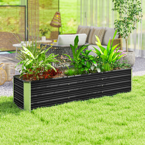 6' x 1.5' x 1.3' Galvanized Raised Garden Bed, Elevated Large Metal Planter Box w/ Install Gloves for – view 6