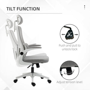 Ergonomic Office Chair, Mesh Computer Desk Chair with Adjustable Headrest, 4D Lumbar Support, Flip-up Arm – view 8
