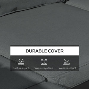 Replacement Cushions for Rattan Furniture, 14 Piece Outdoor Seat Cushion Pad for Patio Set, 7 Seat and 7 Back, Grey