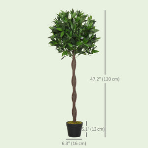 4FT Artificial Laurel Tree Set of 2, Lifelike Fake Plant with 564 Leaves – view 2