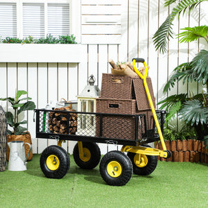 Garden Cart, Utility Wagon Cart with Removable Sides, Convert into Flatbed, 10" Wheels – view 14