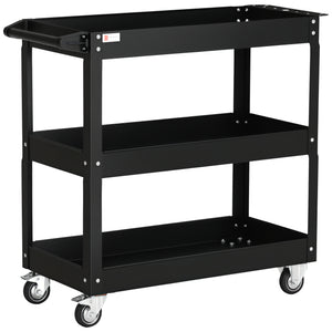 3 Tier Rolling Tool Cart with Wheels, 330 LBS Capacity Heavy Duty Utility Cart