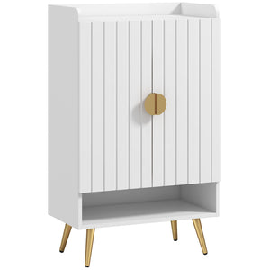 Entryway Shoe Storage Cabinet, Narrow Shoe Cabinet with Adjustable Shelves and Open Shelf for 15 Pairs of – view 15