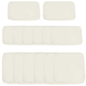 Outdoor 14pc Patio Rattan Sofa Set Cushion Polyester Cover Replacement Set - No Cushion Included Beige – view 6