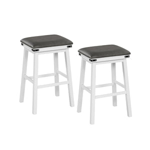 Set of 2 24/30 Inch Dining Bar Stool with Acacia Wood Frame-30 inches