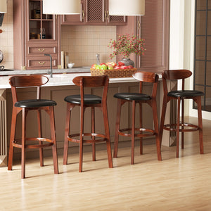 Set of 2 29 Inch Modern Armless Upholstered Cushioned Seat Island Dining Chairs for Kitchen view 2