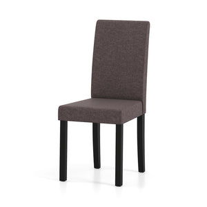 Set of 2 Dining Chair Mid-Century Modern Fabric Upholstered Parson Chairs-Brown view 4
