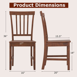 Set of 2 Dining Chairs with Solid Wooden Legs view 4