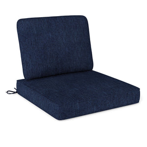 Set of 4 Outdoor Patio Cushion Set with Removable Covers-Navy view 4