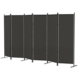 6' 3 Panel Room Divider, Double Hinged Folding Wall Divider, Indoor Privacy Screen for Home Office, Black – view 6