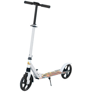 Qaba Kick Scooter for Kids Ages 6-12 with Adjustable Height, Rear-Fender Brake, 200mm Big Wheel, Foldable Design