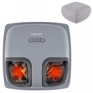 Shiatsu Foot Massager with 3-Level Deep Kneading and Air Compression-Gray view 4