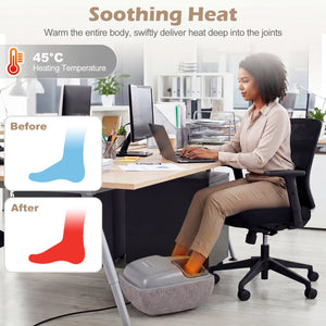 Shiatsu Foot Massager with 3-Level Deep Kneading and Air Compression-Gray view 9