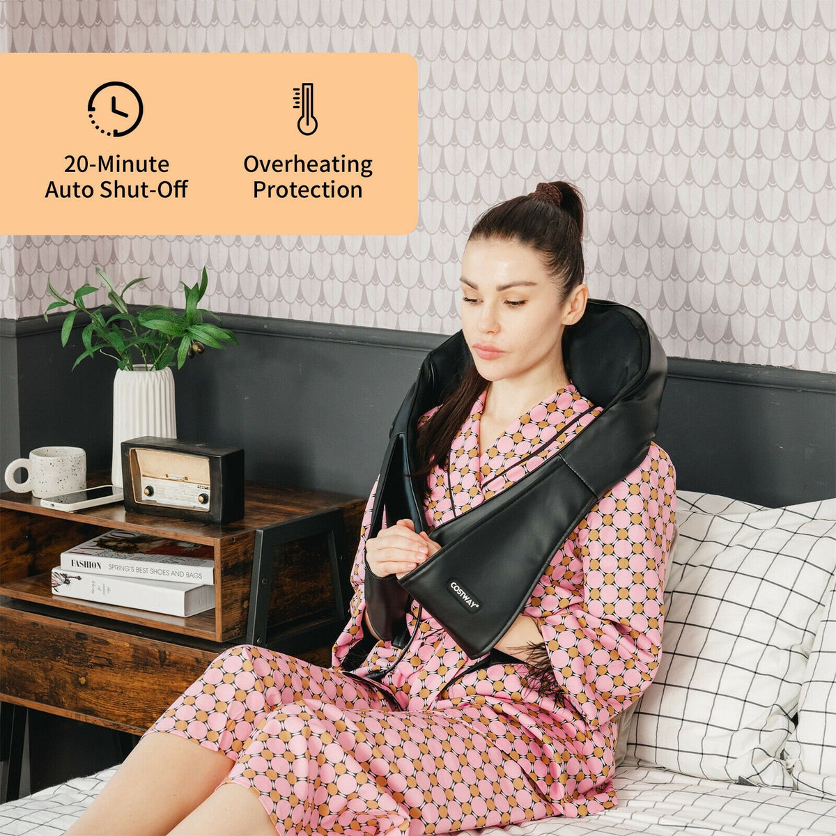 Shiatsu Neck Massager with Heat and Deep Tissue 3D-Kneading-Black view 2